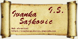 Ivanka Šajković vizit kartica